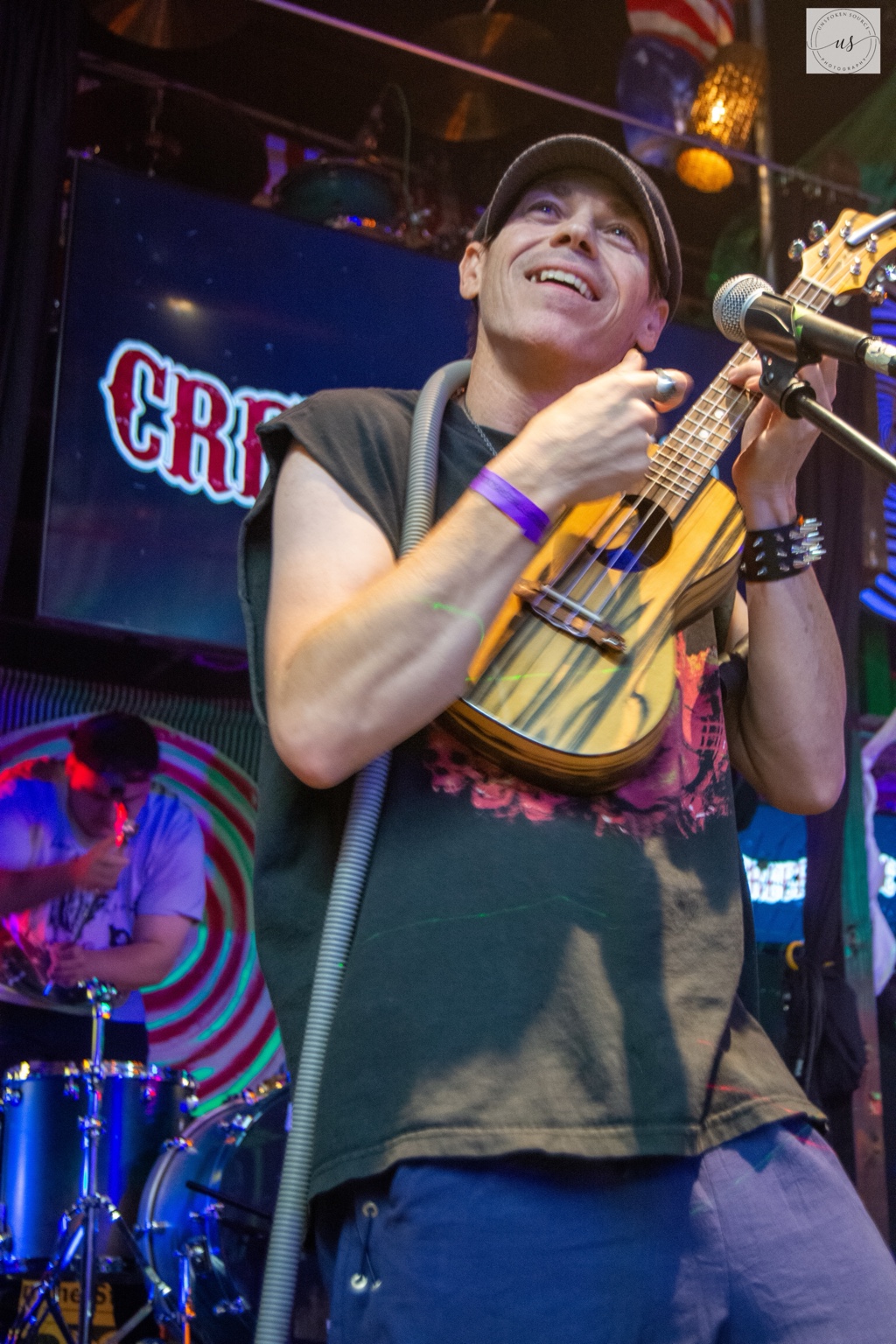 IMP performing live with a ukulele